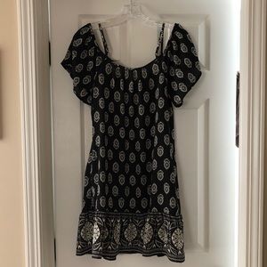 Cute black dress with white print